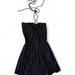 Y2K Halter Rhinestone Mini Dress